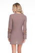 Luli Fama Cosita Buena Crochet Cutout Plunge V-Neck Dress